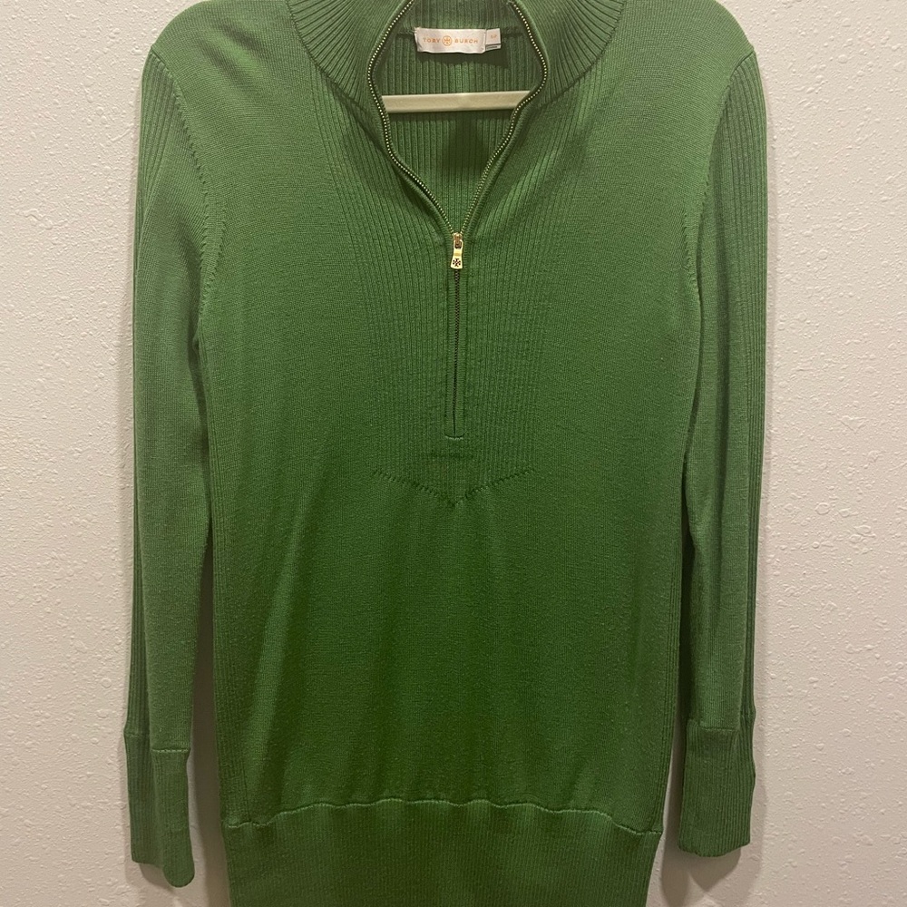 Tory Burch Green Knit Sweater
